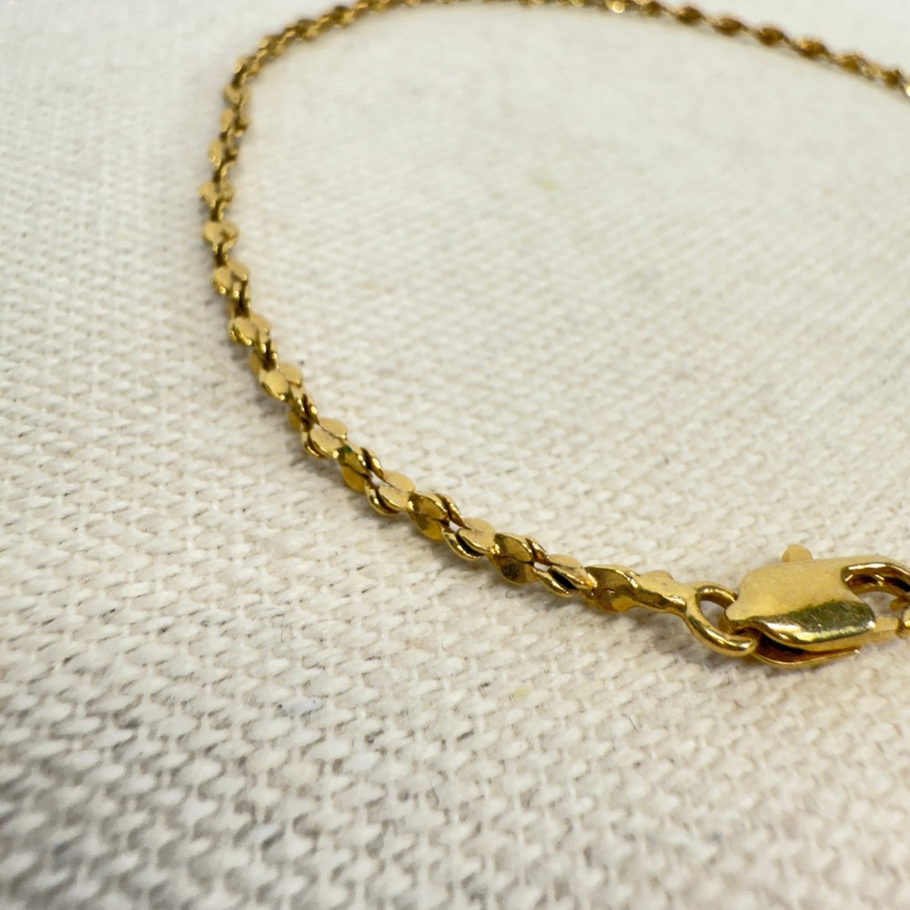 24K Gold Bonded Dainty Chain Bracelet